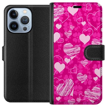 Kompatibelt Lommeboketui til Apple Apple iPhone 13 Pro PopHjerteMønster