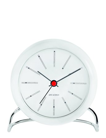 Arne Jacobsen Clocks Bankers Bordur Ø11 Cm - White - Ø11CM