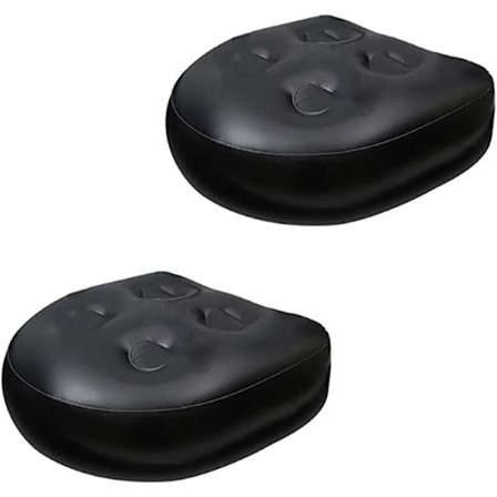 Spa-badekarssæder, multifunktionel boosterpude, vandtæt oppustelig pude, massagebademåtte, blød rygstøtte til bad, 2 stk, SEMAket, Bla