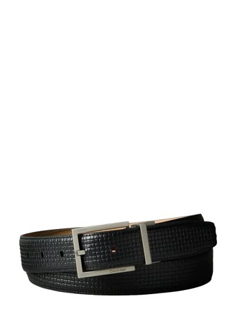 Calvin Klein Square Buckle Embossed Woven 32M - Black - 110