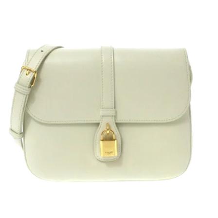 Celine Vintage Pre-owned Leather celine-Tass , Wit , Dames , Maat: ONE Size Vintage Tassen