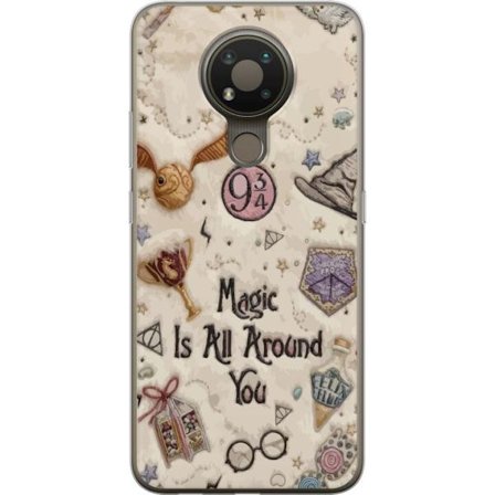 Yhteensopiva Puhelinkuori Nokia Nokia 3.4 Kirjailtu taianomainen kuvaus, jossa on symboleja, lainauksia ja satumaailmaa, joka on inspiroitunut satuist