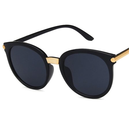 Cat Eye Solglasögon för Kvinnor, UV400 Skydd Polariserade Linser Retro Semi Rimless Design Splittersäkra Bågar Trendiga Glasögon för Utomhusbruk