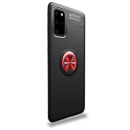 Gennemtænkt cover med ringholder - Samsung Galaxy S20 Plus Svart/Röd