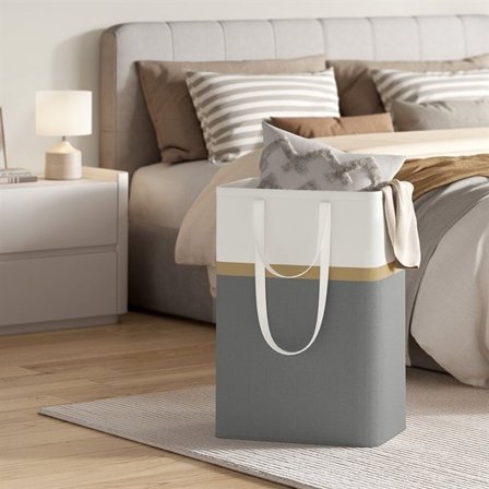 Tvättkorg med handtag 75L 2-pack - Grå