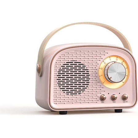 Bluetooth-høyttaler, søt minihøyttaler, høyttalere, bærbar trådløs Bluetooth-høyttaler, rosa