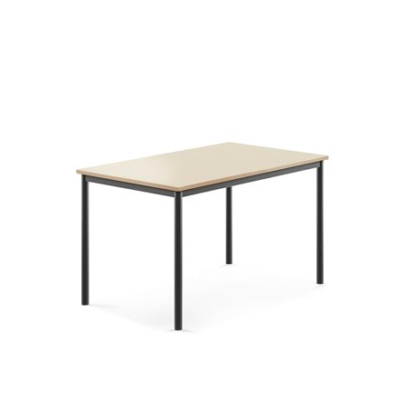Desk SONITUS, 1200x800x720 mm, birch high pressure laminate, anthracite