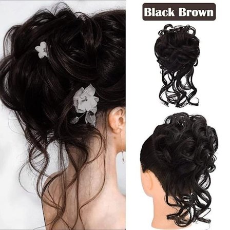 Natural Clip on i Messy Bun Hair Piece Extension Hair Claw Clip Wedding