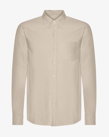 Organic Button Down Shirt - Oyster Grey S