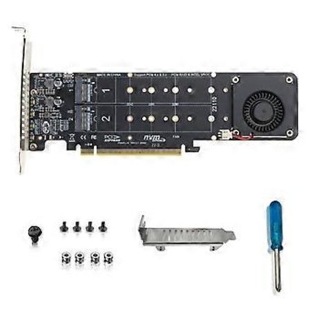 PCI-E X16 til NVME for M.2 for M for Key 4 SSD'er til RAID Riser Adapter PCI-E Spli