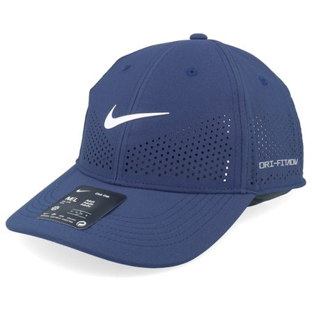 Nike - Blau Adjustable Cap - Dri-fit Adv Club Cap Midnight Navy/White Adjustable @ Hatstore
