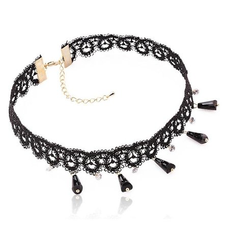 Gotisk Blonde Halskæde Tattoo Blonde Halskæde Krave Punk Blonde Halskæde Retro Sort Halskæde Steampunk Vampyr Halskæde