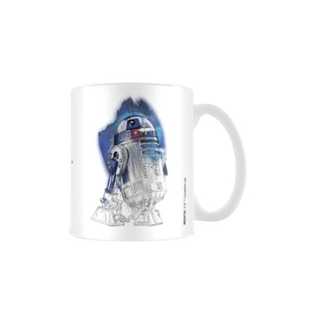 Star Wars: The Last Jedi Brush Stroke R2-D2 Mugg En Storlek Vit