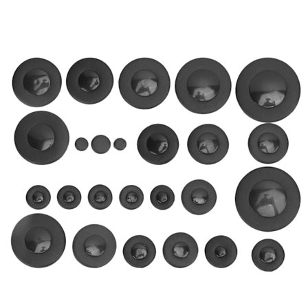 25 stk. Saxofonpuder Ægte Fåreskind ABS Alt Sax Tilbehør Reparationsdele til Blæseinstrumenter Sort