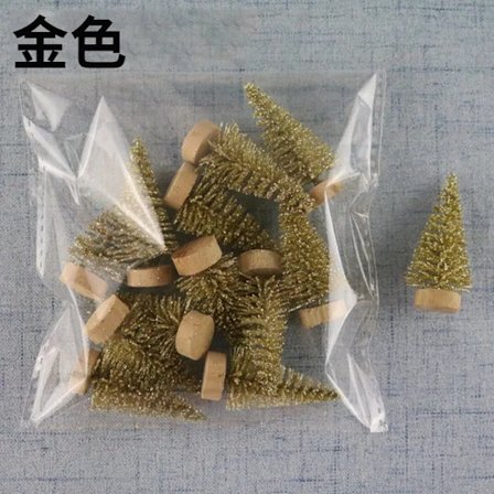 Mini jule træer flaske børste træer plastik vinter sne pynt bordplade håndværk diy pynt