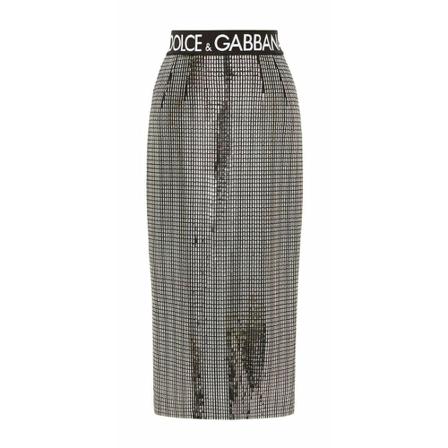 Dolce & Gabbana, Midi Skirts Szary, Kobieta, Rozmiar: S