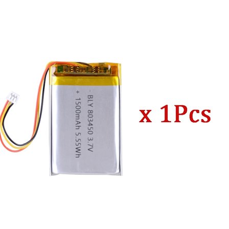 3.7V 1500mAh Li-Polymer LiPo ladattava akku PH 1.25mm 3pin liittimellä MP3 DVD PAD -kameralle GPS kannettavalle tietokoneelle 803450
