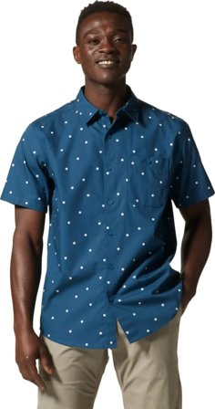 Mountain Hardwear Men ́s Big Cottonwood Short Sleeve Shirt short-sleeved shirts Blue M