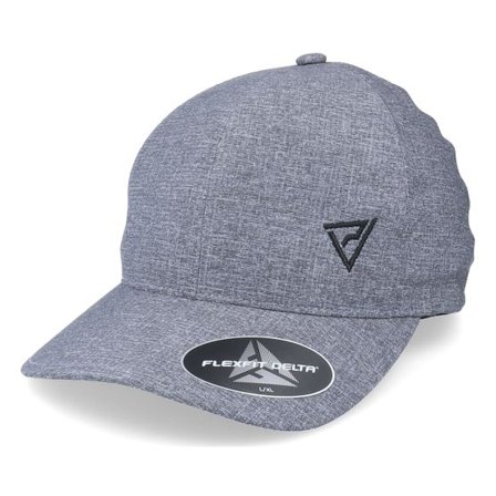Padelville - Grå flexfit Keps - Black Insignia Carbon Delta Seamless Grey Flexfit @ Hatstore