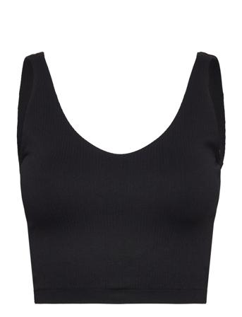 Ribbed Seamless Bralette Sport Bras & Tops Soft Bras Bralette Black Aim ́n