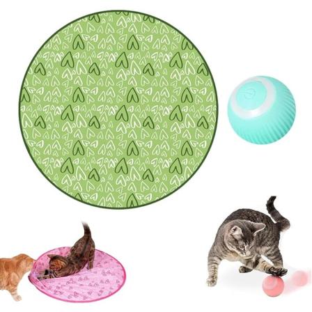 Intelligent elektrisk selvrullende kattelekeball, automatisk 360 graders rullende ball, katteleke elektrisk katteball med LED-lys, interaktiv 
