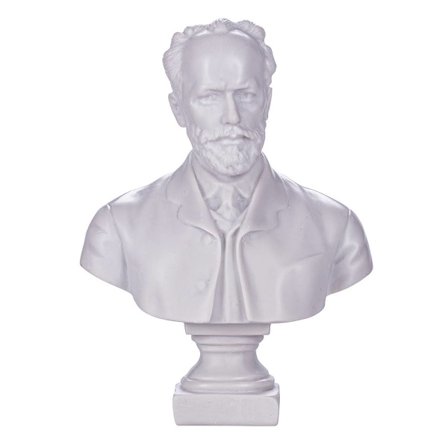 Skulptur af statue af marmor buste Russisk komponist Pyotr Tchaikovsky 19,5 cm
