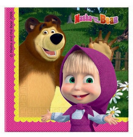 Servetter Masha och björnen 20-pack