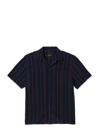 Brixton | Bunker Waffle Stripe S/S Wvn | L