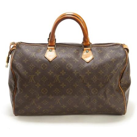 Louis Vuitton Vintage, Pre-owned Speedy 35 Monogram Handbag Bruin, Dames, Maat:ONE Size