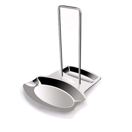 Grytlockshållare Skedstöd, Rostfritt Stål Redskap Panna Grytlock Ställ Organizer-1