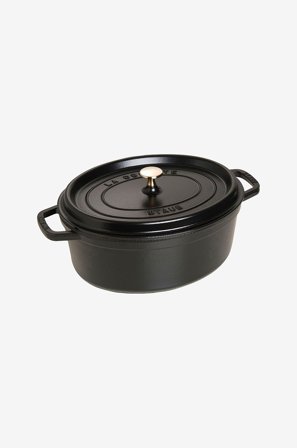Staub - Pata La Cocotte, soikea 31 cm, 5,5 l - Musta - Padat & kattilat - - Homeroom
