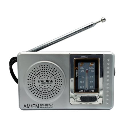 AM FM -radio, paristokäyttöinen, vedenpitävä, muovinen, kannettava radiovastaanotin ulkoilmaharrastuksiin (BC-R2048)