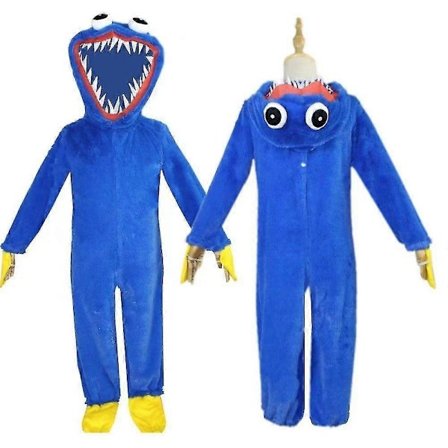 Poppy Playtime Huggy Wuggy Cosplay Kostym Barn Halloween Set - l-WELLNGS