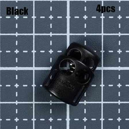 4stk Tactical Cord Lock Toggle Stopper SVART