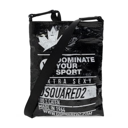 Dsquared2, Shoulder Bag With Logo Czarny, Kobieta, Rozmiar: ONE Size