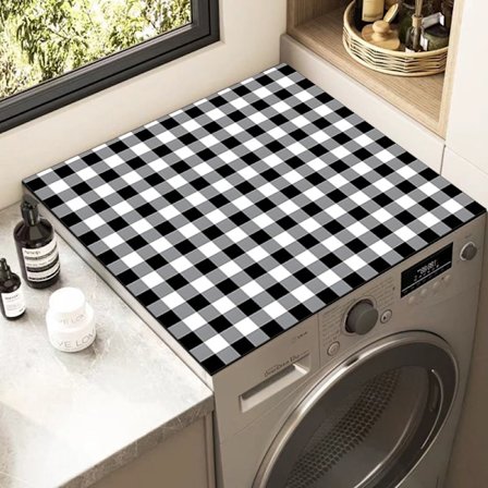 Tvättmaskin eller Torktumlare Toppmatta Skydd (stil 2), 23,6"x23,6" Tvättmaskin Torktumlare Skydd Matta, Halksäker Gummisula Dammsäker
