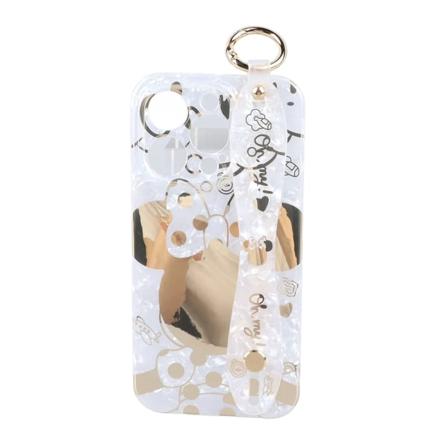 Telefonveske Telefonbeskyttelsesdeksel Myk TPU tegneseriemusblits skinnende med armbånd Telefontilbehør for Iphone 14Pro
