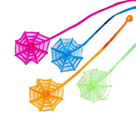 15 st Roliga Mini Klibbiga Spindelnätsleksaker som Present till Barnkalas
