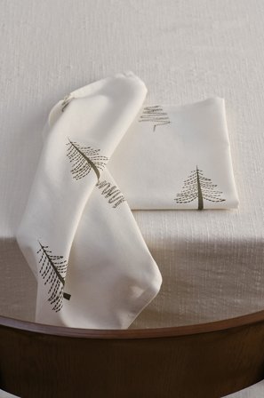 Jotex - Serviett 2-pakke grønn/naturhvit - TANNE - Kjøp Servietter hos Jotex