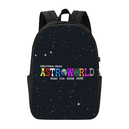 DO1406 Travis Scott Rygsæk Til Mænd Kvinder Teenager, Vandafvisende Casual Rygsæk[HK]