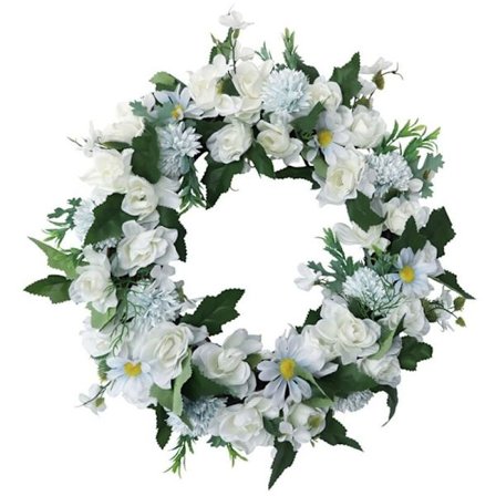 Kunstig Kaprifolie Krans til Hoveddør Bondehus Kontor Væg Vindue Fest Bryllup Hjem Indretning