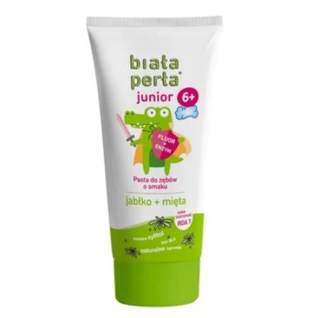 Vit Pärla Junior Tandkräm 6+ med Äpplemintssmak/ 75 ml