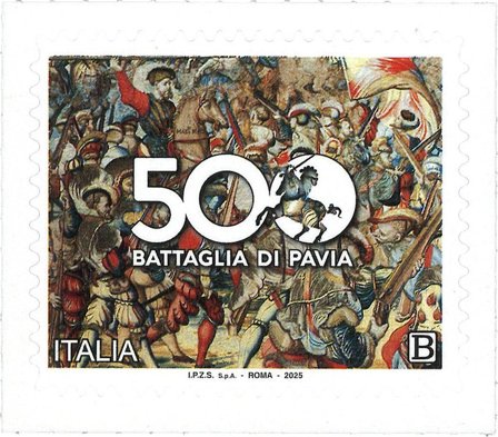 Italien - Slaget ved Pavia 500 år - Postfrisk frimærke