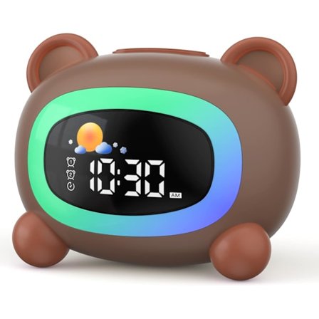 1 stk. Brun Dag og Nat Uddannelse Børnevækkeur, Børnevækkeur