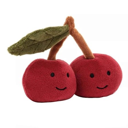 FABULOUS FRUIT CHERRY Blødt Plys Mad Legetøj SØD Sjovt Fyldt Kirsebær God Gave LGL