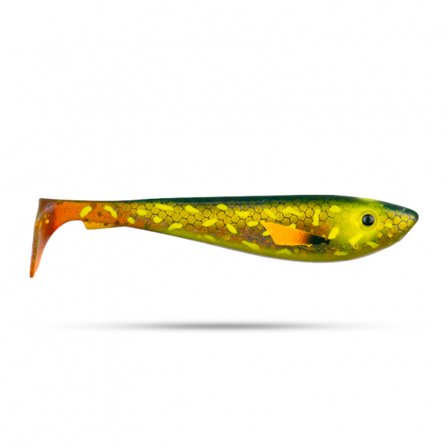 Svartzonker McRubber Shad 9cm (6-pack) - Söder Custom Green Motoroil P