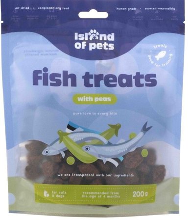 Island of Pets Fish Treats with Peas 200 g