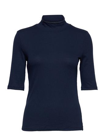 Viribber 2/4 High Neck Top Blue Vila