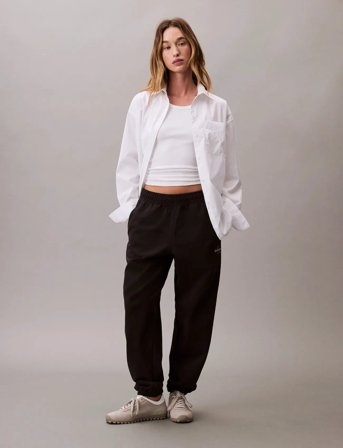 Calvin Klein Jeans Monologo French Terry Jogger - Black - XS