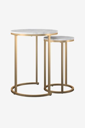 CosmoLiving by Cosmopolitan - Sidebord Amelia - Hvit - Nattbord - Fra Homeroom